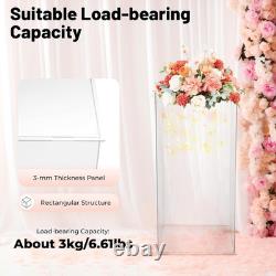Acrylic Display Case (12 X 12 X 24 Inch), Tall Clear Plastic Box Dust Proof Acti
