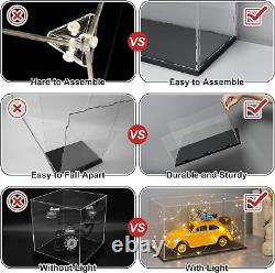 Acrylic Display Case, Assemble Large Showcase Display Box for Collectibles, with