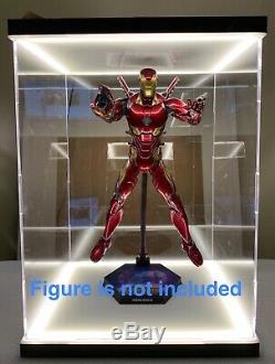 Acrylic Display Case LED Light Box for 12 1/6th Scale Hot Toys Gundam Figures