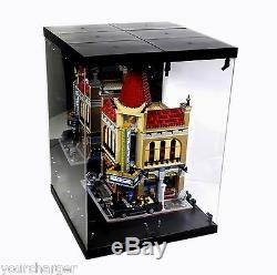 Acrylic Display Case LED Light Box for Lego Modular Building Green Grocer 10185