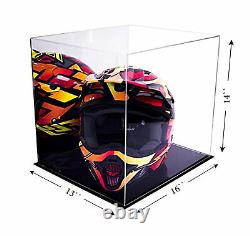 Acrylic Display Case Large Square Box with Mirror 16 x 13 x 14 (A024-MDS)