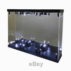 Acrylic Display Case Light Box for 3 12 1/6th Scale Figure Pepper Potts Mark IX