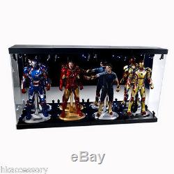 Acrylic Display Case Light Box for 4 12 1/6th Scale Figure Nick Fury Maria Hill