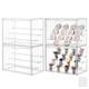 Acrylic Display Case for Collectibles, 4 Tier Figure Display Box, 4 Pack