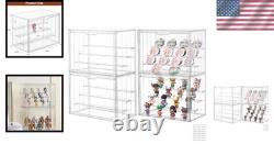 Acrylic Display Case for Collectibles, 4 Tier Figure Display Box, 4 Pack