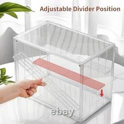 Acrylic Display Case for Collectibles, 4 Tier Figure Display Box, 4 Pack