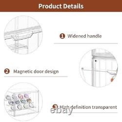 Acrylic Display Case for Collectibles, 4 Tier Figure Display Box, 4 Pack