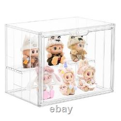Acrylic Display Case for Collectibles, 4 Tier Figure Display Box, 4 Pack