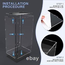 Acrylic Display Case for Large Collectibles 29 inch Tall Clear Acrylic Box f