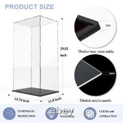 Acrylic Display Case for Large Collectibles, 29 inch Tall Clear Display Box f