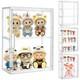 Acrylic Display Cases for Collectibles, 4 Pack 3 Layer Clear Display Case wit