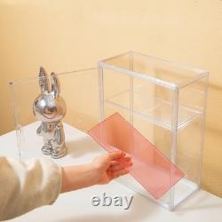 Acrylic Display Cases for Collectibles, 4 Pack 3 Layer Clear Display Case wit