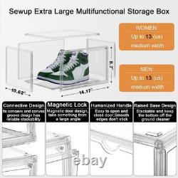 Acrylic Display Cases for Collectibles Stackable Plastic Storage Shoe Boxes