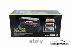 Acrylic Display Cases withBlack Base for 1/18 Scale Diecast Cars BOX OF 6 CASES