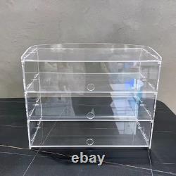 Acrylic Pastry Display Case Bakery Countertop Retail Clear Shelf
