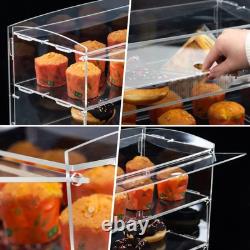Acrylic Pastry Display Case Bakery Countertop Retail Clear Shelf