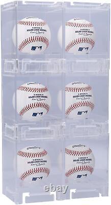 Acrylic Stackable and Collapsible Six Baseball Display Cases