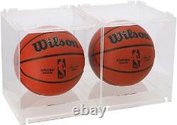 Acrylic Stackable and Collapsible Two Basketball Display Cases