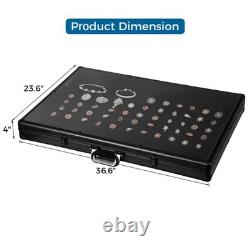 Acrylic Top Aluminum Display Case Lockable Trade Box for Jewelry Gems Coins Card