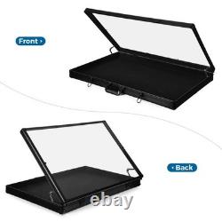 Acrylic Top Aluminum Display Case Lockable Trade Box for Jewelry Gems Coins Card