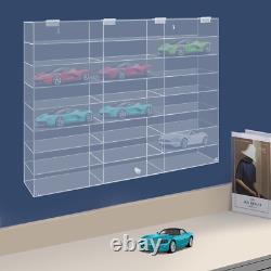 Acrylic Toy Car Display Case Clear Display Box Wall Mounted Toy Display Shelf US