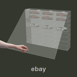 Acrylic Toy Car Display Case Clear Display Box Wall Mounted Toy Display Shelf US