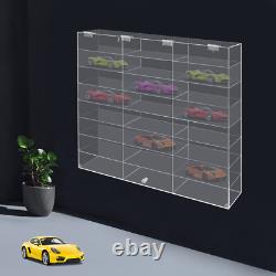 Acrylic Toy Car Display Case Clear Display Box Wall Mounted Toy Display Shelf US