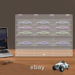 Acrylic Toy Car Display Case Clear Display Box Wall Mounted Toy Display Shelf US