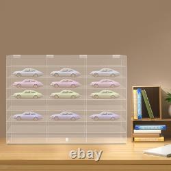 Acrylic Toy Car Display Case Clear Display Box Wall Mounted Toy Display Shelf US