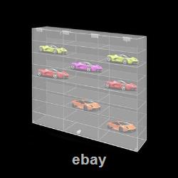 Acrylic Toy Car Display Case Clear Display Box Wall Mounted Toy Display Shelf US