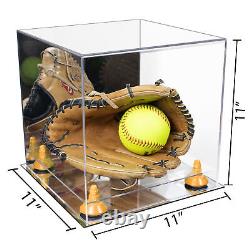 Acrylic Versatile Display Case Box with Mirror, Yellow Risers & Mirror Base (A001)