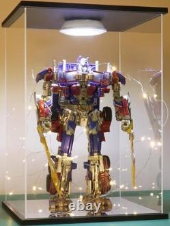 Action Figure Display Case 21 Gundam Acrylic LED Light Model Gunpla Toy Box