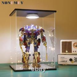 Action Figure Display Case 21 Gundam Acrylic LED Light Model Gunpla Toy Box