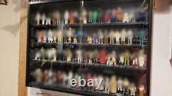 Action Figure Display Case 3.75 Figurine Adjustable Shelves Wood Holder Cabinet