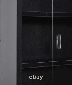 Action Figure Display Case 3.75 Figurine Adjustable Shelves Wood Holder Cabinet