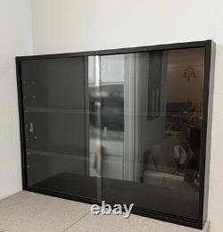 Action Figure Display Case 3.75 Figurine Adjustable Shelves Wood Holder Cabinet