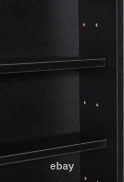 Action Figure Display Case 3.75 Figurine Adjustable Shelves Wood Holder Cabinet