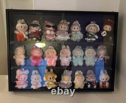 Action Figure Display Case 3.75 Figurine Adjustable Shelves Wood Holder Cabinet