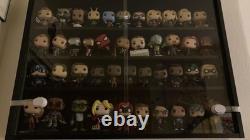 Action Figure Display Case 3.75 Figurine Adjustable Shelves Wood Holder Cabinet