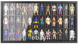 Action Figure Display Case 3.75 Figurine Toy Shelf Showcase Wood 36 Pcs Holder