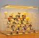 Action Figure Display Case 6 Tier Wood & 3000k LED Light Acrylic Minifigures Box