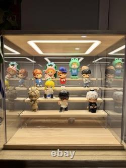 Action Figure Display Case 6 Tier Wood & LED Light Clear Acrylic Minifigures Box