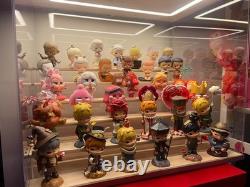 Action Figure Display Case 6 Tier Wood & LED Light Clear Acrylic Minifigures Box