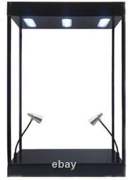 Action Figure Display Case Figurine Acrylic Adjust LED Light Diecast Car Cabinet