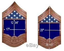 Air Force Master Sergeant Msgt Military Wood Shadow Box Medal Display Case