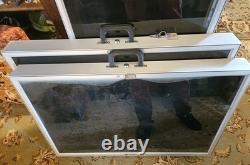 Aluminum ALLSTATE Display cases Large 34x 21x3 3 as LOT withKeys