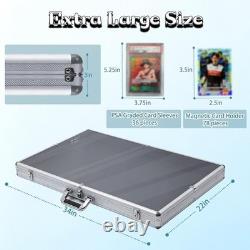 Aluminum Acrylic Clear Top Display Locking Travel Case Trading Coin/Card/Jewelry