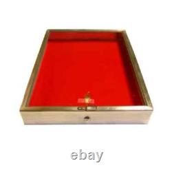 Aluminum Display Case 24 x 18 x 3 Red Gun Pistol Knife Card Show USA Shadow Box