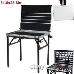 Aluminum Display Case Showcase 32x24 Trade Show f Card Coin Jewelry + wheels
