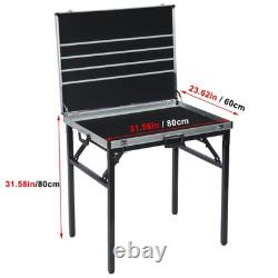 Aluminum Display Case Showcase 32x24 Trade Show f Card Coin Jewelry + wheels